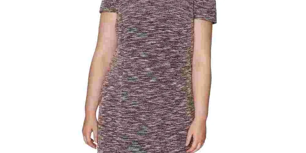 Betsey Johnson Women's Trendy Plus Size Tweed Flounce Sheath Dress Gray Size Petite Small