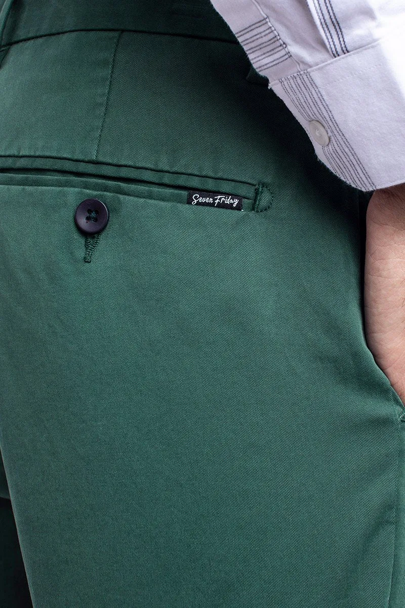SF Pine Green 2-Way Stretch Washed Chino